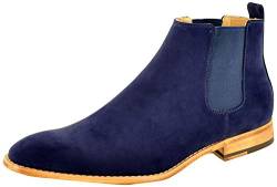 Lässige Herren-Chelsea-Boots Typ „Chukka Desert“, ledergefüttert, Blau - marineblau - Größe: 42 2/3 EU von My Perfect Pair