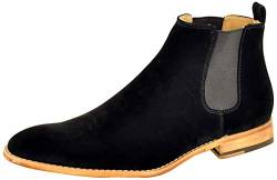 Lässige Herren-Chelsea-Boots Typ „Chukka Desert“, ledergefüttert, Schwarz - schwarz - Größe: 40 2/3 EU von My Perfect Pair