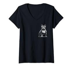 Damen Coole französische Bulldogge in stolzer Pose auf Brust T-Shirt mit V-Ausschnitt von MyAnimal - Your Favourite Animal Wear