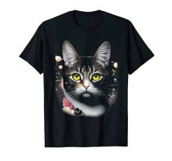 Super süße Katze in einem Feld aus Blumen T-Shirt von MyAnimal - Your Favourite Animal Wear