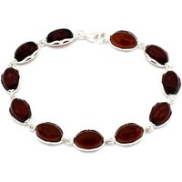 MyBer® Armband Bernstein Armband Silber 925 dunkelrot rot von MyBer