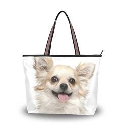 MyDaily Damen-Schultertasche mit süßem Chihuahua-Hund, Mehrfarbig - mehrfarbig - Größe: Medium von MyDaily
