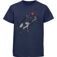 MyDesign24 Print-Shirt Kinder Hunde T-Shirt bedruckt - Labrador gibt Pfötchen Baumwollshirt mit Aufdruck, i234 von MyDesign24