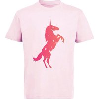 MyDesign24 Print-Shirt bedrucktes Kinder Mädchen T-Shirt - Einhorn mit Sternen Baumwollshirt mit Aufdruck, i189 von MyDesign24