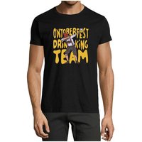 MyDesign24 T-Shirt Herren Fun Print Shirt - Oktoberfest T-Shirt Drinking Team Baumwollshirt mit Aufdruck Regular Fit, i305 von MyDesign24