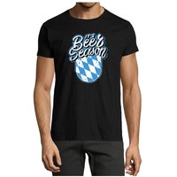 MyDesign24 T-Shirt Herren Fun Print Shirt - Oktoberfest Trinkshirt its Beer Season Baumwollshirt mit Aufdruck Regular Fit, i303 von MyDesign24