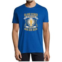 MyDesign24 T-Shirt Herren Fun Print Shirt - Oktoberfest Trinkshirt reicht mir ein Bier Baumwollshirt mit Aufdruck Regular Fit, i308 von MyDesign24