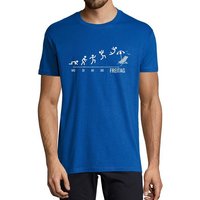 MyDesign24 T-Shirt Herren Fun Print Shirt - Wochentage mit Strichmännchen Baumwollshirt mit Aufdruck Regular Fit, i309 von MyDesign24