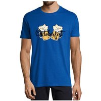 MyDesign24 T-Shirt Herren Party Shirt - Trinkshirt Oktoberfest T-Shirt 2 Biergläser Baumwollshirt mit Aufdruck Regular Fit, i326 von MyDesign24