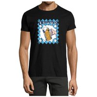 MyDesign24 T-Shirt Herren Print Shirt - Trinkshirt Bierglas Oktoberfest T-Shirt Baumwollshirt mit Aufdruck Regular Fit, i319 von MyDesign24