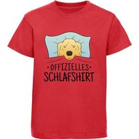 MyDesign24 T-Shirt Kinder Hunde Print Shirt bedruckt - Offizielles Schlafshirt Baumwollshirt mit Aufdruck, i247 von MyDesign24