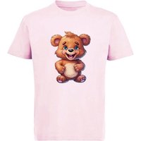 MyDesign24 T-Shirt Kinder Wildtier Print Shirt bedruckt - Baby Bär Baumwollshirt mit Aufdruck, i270 von MyDesign24