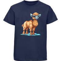 MyDesign24 T-Shirt Kinder Wildtier Print Shirt bedruckt - Baby Kamel Baumwollshirt mit Aufdruck, i261 von MyDesign24