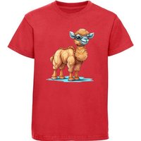 MyDesign24 T-Shirt Kinder Wildtier Print Shirt bedruckt - Baby Kamel Baumwollshirt mit Aufdruck, i261 von MyDesign24