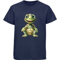 MyDesign24 T-Shirt Kinder Wildtier Print Shirt bedruckt - Baby Schildkröte Baumwollshirt mit Aufdruck, i279 von MyDesign24