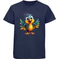 MyDesign24 T-Shirt Kinder Wildtier Print Shirt bedruckt - Baby Vogel Baumwollshirt mit Aufdruck, i271 von MyDesign24