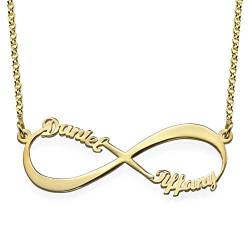 MyNameNecklace MYKA Infinity - Unendlich Namenskette (750er Vergoldet) von MyNameNecklace