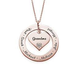 MyNameNecklace MYKA Personalisierte Kette für Großmütter und Mütter aus Sterling Silber 925 / Vergoldet - Geschenk für Damen - Mutter - Freundin (Rosévergoldetes 925er Sterling Silber) von MyNameNecklace