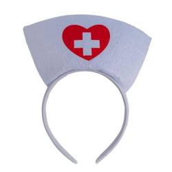 Krankenschwesterhut, Stirnbänder, Halloween-Stirnbänder, Haarschmuck für Mädchen und Damen, Urlaub, Party, Kopfbedeckung, Erwachsenen-Stirnband, Kunststoff von Myazs