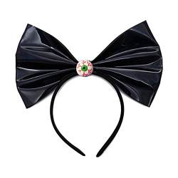 Myazs Halloween Haar Hoop Big Bow Stirnband Gothic Kürbis Schädel Kopfschmuck Maskerade Stirnbänder Cosplay Haarschmuck Große Schleife Stirnbänder Für Mädchen von Myazs