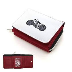 Mygoodprice Brieftasche mit Klappdeckel für Motorrad Biker, rot, one size, Klassisch von Mygoodprice
