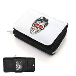 Mygoodprice Calavera 2 Herren-Geldbörse mit Klappdeckel, Schwarz , one size von Mygoodprice