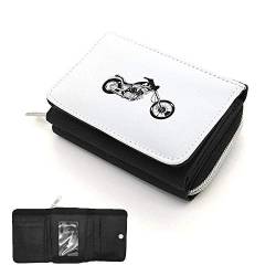 Mygoodprice Geldbörse mit Klappdeckel für Motorrad Biker 2, Schwarz , one size, Klassisch von Mygoodprice
