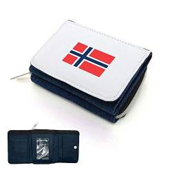 Mygoodprice Geldbörse mit Klappe und Geldbörse mit Norwegen-Flagge, Jean, Einheitsgröße von Mygoodprice