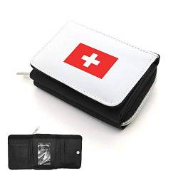 Mygoodprice Geldbörse mit Schweizer Flagge Gr. Einheitsgröße, Schwarz von Mygoodprice