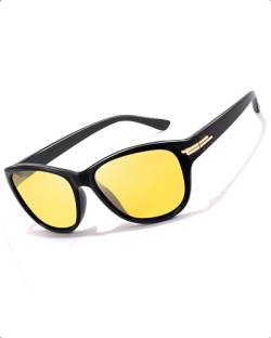 MYAIUR Damen Nachtsicht polarisierte Anti-Glare UV400 Fahrbrille - Trendige Nachtbrille zur Reduzierung von Blendeffekten von Myiaur