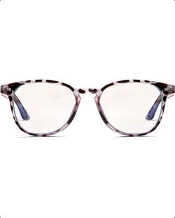 Myiaur Blaulichtbrille für Damen Männer Retro Runde Fake Brillen für Computerspiele, UV400 Schutz Clear Lens von Myiaur