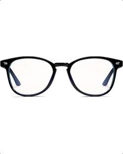 Myiaur Blaulichtbrille für Damen Männer Retro Runde Fake Brillen für Computerspiele, UV400 Schutz Clear Lens von Myiaur