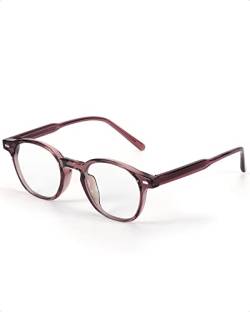 Myiaur Blaulichtfilter Brille für Herren Damen Retro Runde Anti Blue Ray Ease Eyestrain & Kopfschmerzen Computer-Brille von Myiaur