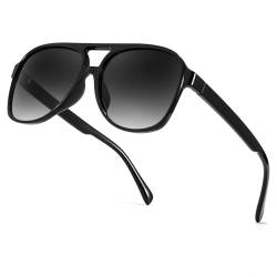 Myiaur Damen Sonnebrille, Klassisches Teardrop Double Bridge Design, Leichtes PC Gestell, UV400 Schutz für Outdoor Aktivitäten von Myiaur