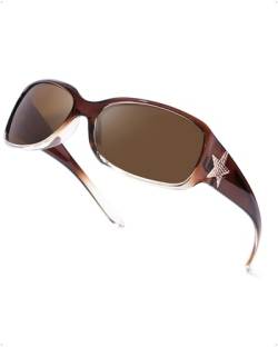 Myiaur Damen Sonnenbrille Vintage Runde Sonnenbrille UV400 Schutz Klassisches Brille von Myiaur