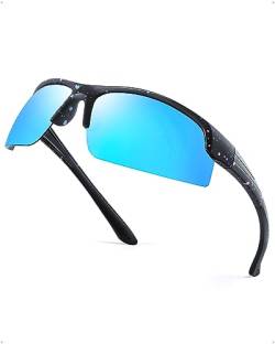 Myiaur Polarisierte Sport-Sonnenbrille Damen - Leichte, trendige halbgerahmte Wrap-Around-Fahrradbrille mit UV400-Schutz von Myiaur