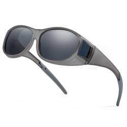 Myiaur Polarisierte Überzieh Sonnenbrille Damen Übergröße Rahmen mit stilvollem Design Perfekt UV400 Schutz für Autofahren & täglichen Gebrauch von Myiaur