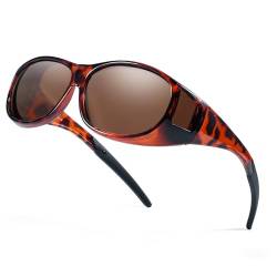 Myiaur Polarisierte Überzieh Sonnenbrille Damen Übergröße Rahmen mit stilvollem Design Perfekt UV400 Schutz für Autofahren & täglichen Gebrauch von Myiaur