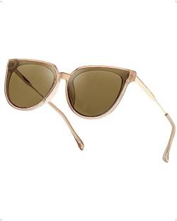 Myiaur Sonnenbrille Damen Rund - Vintage Designer Sonnenbrille, UV400 Schutz, Nylon Gläser - 𝑻𝒓𝒆𝒏𝒅𝒚 𝑭𝒂𝒔𝒉𝒊𝒐𝒏 𝑩𝒓𝒊𝒍𝒍𝒆 (Nicht-polarisierte) von Myiaur