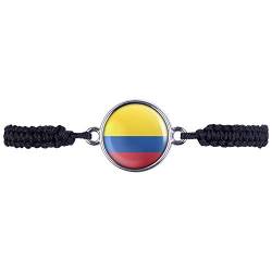 Mylery Armband mit Motiv Kolumbien Colombia Bogotá Flagge Silber 16mm von Mylery