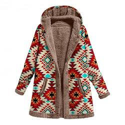 Kapuzenjacke Plüsch Fleece Mantel Plüschmantel Fleecemantel Winter übergangsjacke Lang Schwarz mit Fell Plüschjacke Winterjacke Wintermantel Jacke Damen Herbst Elegant Fleecejacke Herbstjacke von Mymyguoe