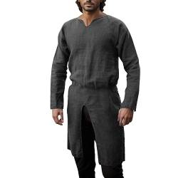 Mittelalter Wikinger Krieger Robe Galaktischer Krieger Kostüm Herren, Jedi Ritter Kostüm Herren, Kostüm Krieger, Ausgefallene Kostüme Herren Halloween Weihnachten Uniform Cosplay Kostüm ohne Gürtel von Mymyguoe