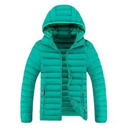 Mymyguoe Herren Steppjacke Übergangsjacke Jacke mit Kapuze Reißverschlusstasche Casual Kapuzenjacke Warm Jacke Zip Übergangsjacke für Wandern Arbeiten Weihnachten Geschenke Christmas Bekleidung von Mymyguoe