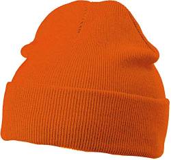 Knitted Cap - klassische Strickmütze in 14 Farben, Farbe:orange von Myrtle Beach