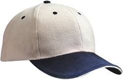 Myrtle Beach 6 Panel Sandwich Cap in Kontrastfarben Gr. One Size, Multicoloured - Beige/Navy/Beige von Myrtle Beach