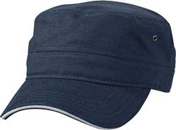 Myrtle Beach Sandwich Cap im Military-Stil aus robustem Baumwollcanvas (navy/white) von Myrtle Beach