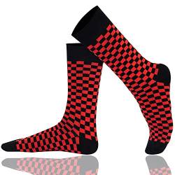 MySocks Unisex Ankle Socks Checkered Red von Mysocks