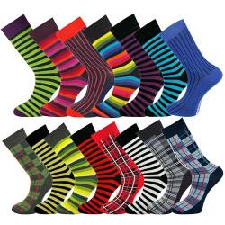 Mysocks® Bulk Kaufen Herren 15 Paar gestreifte Socken von Mysocks