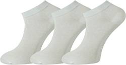 Mysocks, Herren-Damen-Sneakersocken, Feine Baumwolle, Nahtlose Spitze 3 Paar Weiß von Mysocks