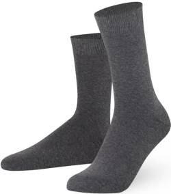 Mysocks Extrafeine Baumwollsocken für Herren/Damen, Nahtloser Zehenbereich, für Geschäfts, Formelle, Freizeit und Alltagskleidung Größe 37-41, Dunkel Anthrazit von Mysocks